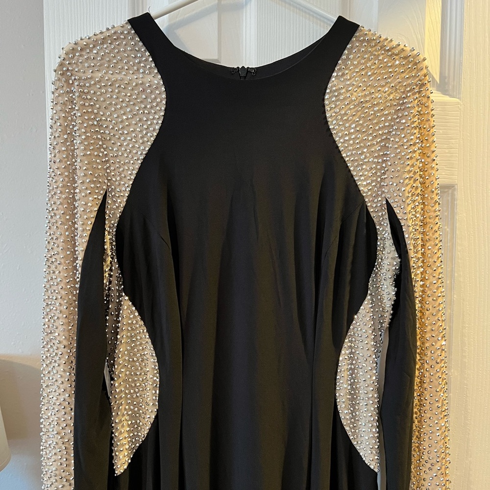 Exscape long black evening gown